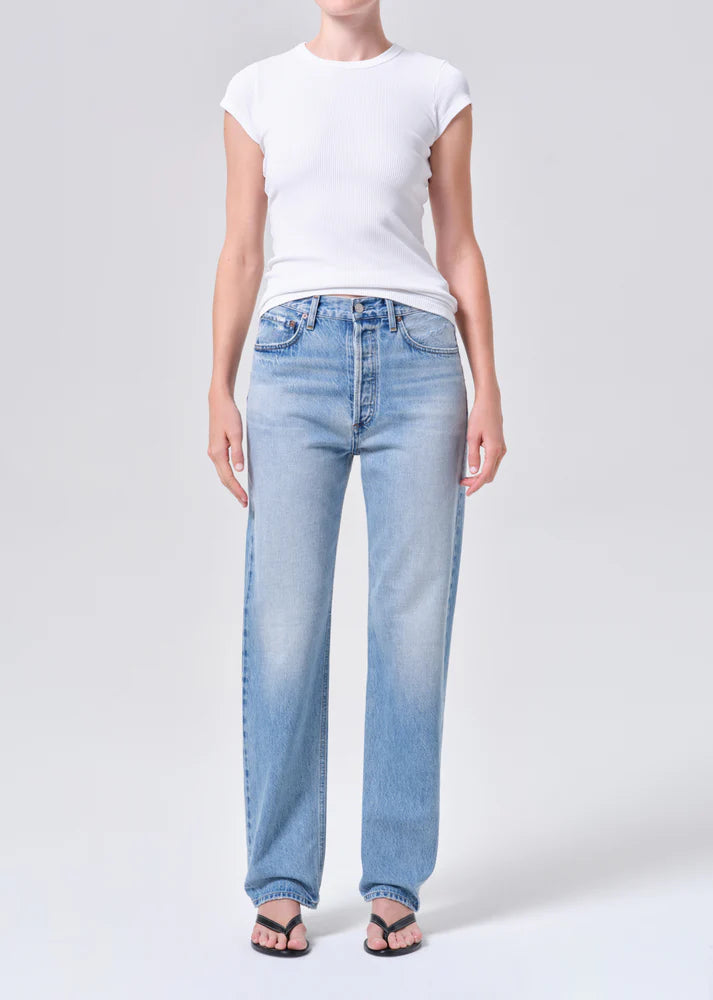 Agolde 90's Mid Rise Straight Jean (32") - Stream
