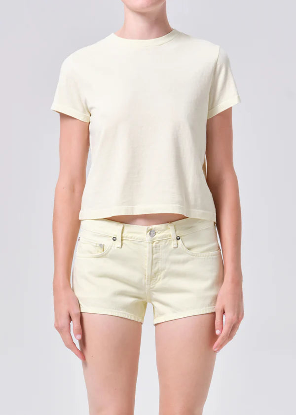 Agolde Adine Tee - Lemon Drop