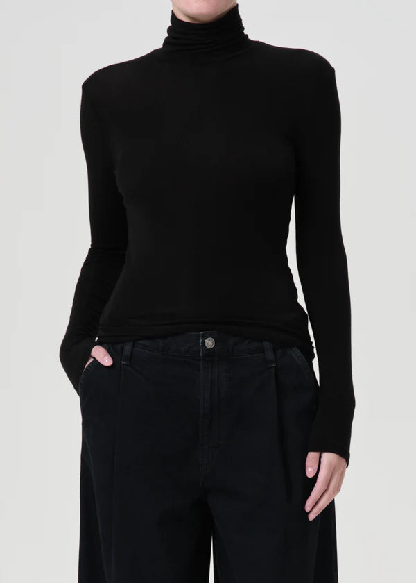Agolde Pascale Turtleneck - Black