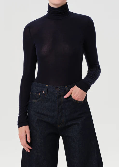 Agolde Pascale Turtleneck - Navy