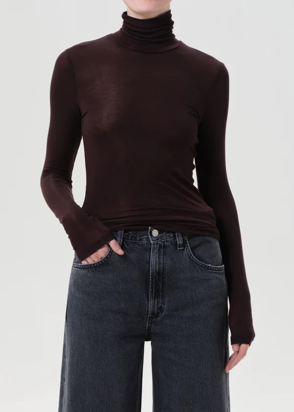 Agolde Pascale Turtleneck - Root