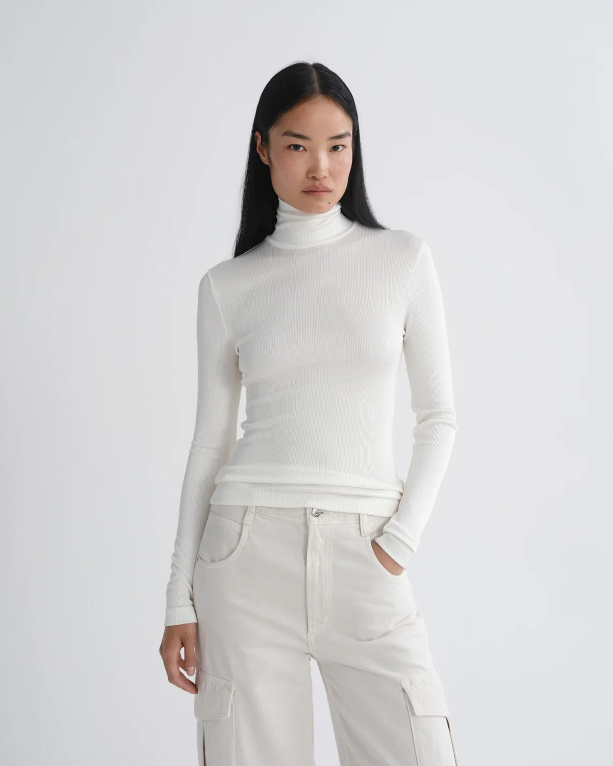 Agolde Carlyle Turtleneck - Vapor