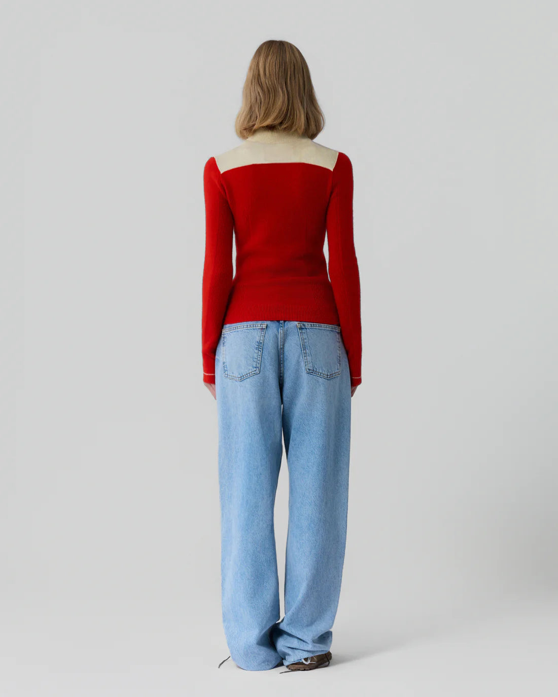 Guest In Residence Alpine Half Zip - Chili/Mist