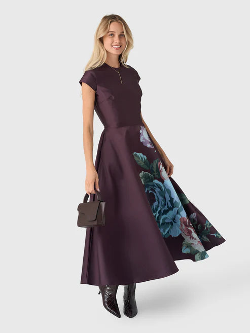 Marques' Almeida Flower Printed Cap Sleeve Dress