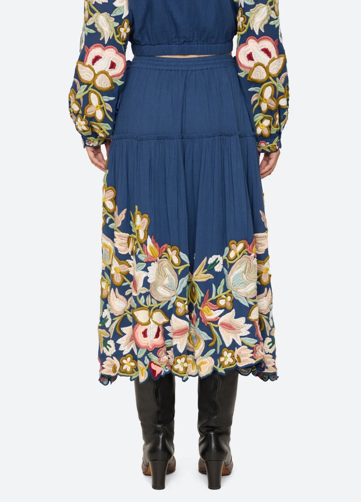 Sea New York Wilhelmina Embroidered Skirt