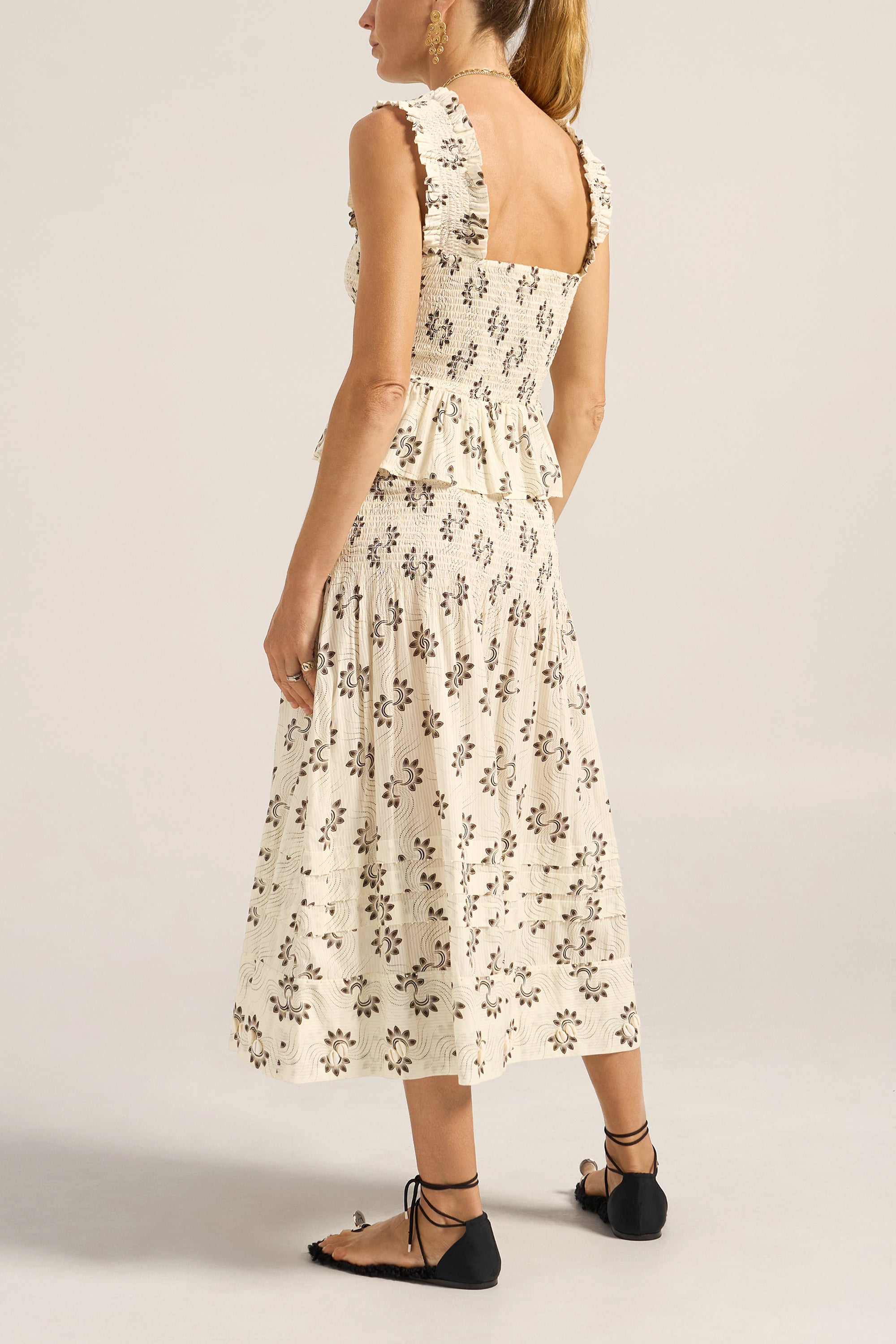 CERES SKIRT - SHELL STRIPE VOILE