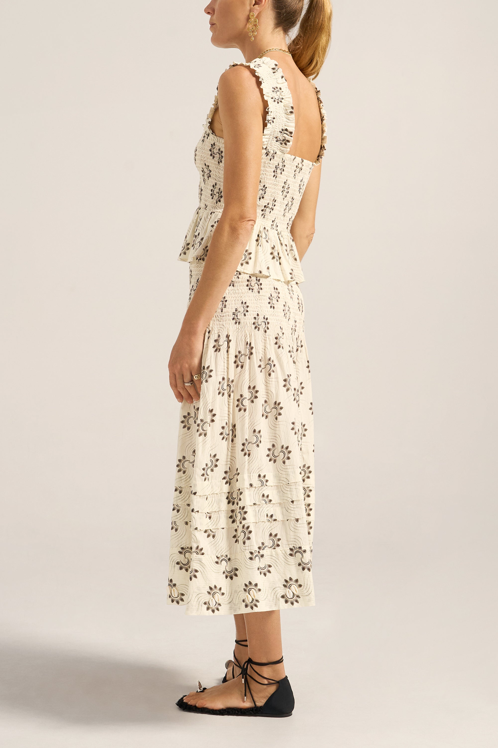CERES SKIRT - SHELL STRIPE VOILE