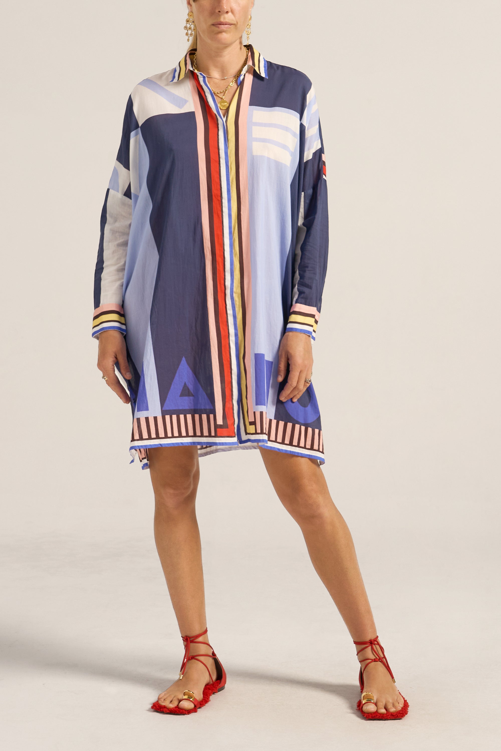 ARTEMIS SHIRT - BLUE SARONG VOILE