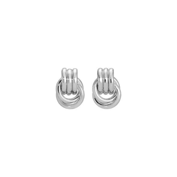 Heaven Mayhem Baby Knot Earrings - Silver