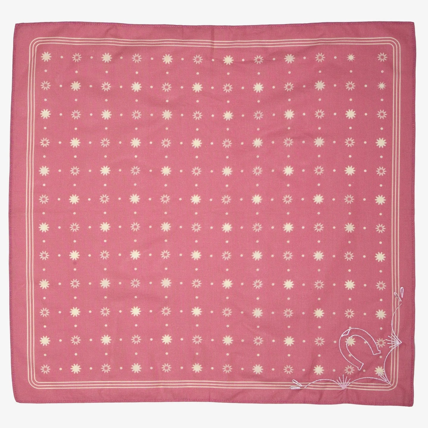 Wyeth Bronco Cotton Bandana - Rose