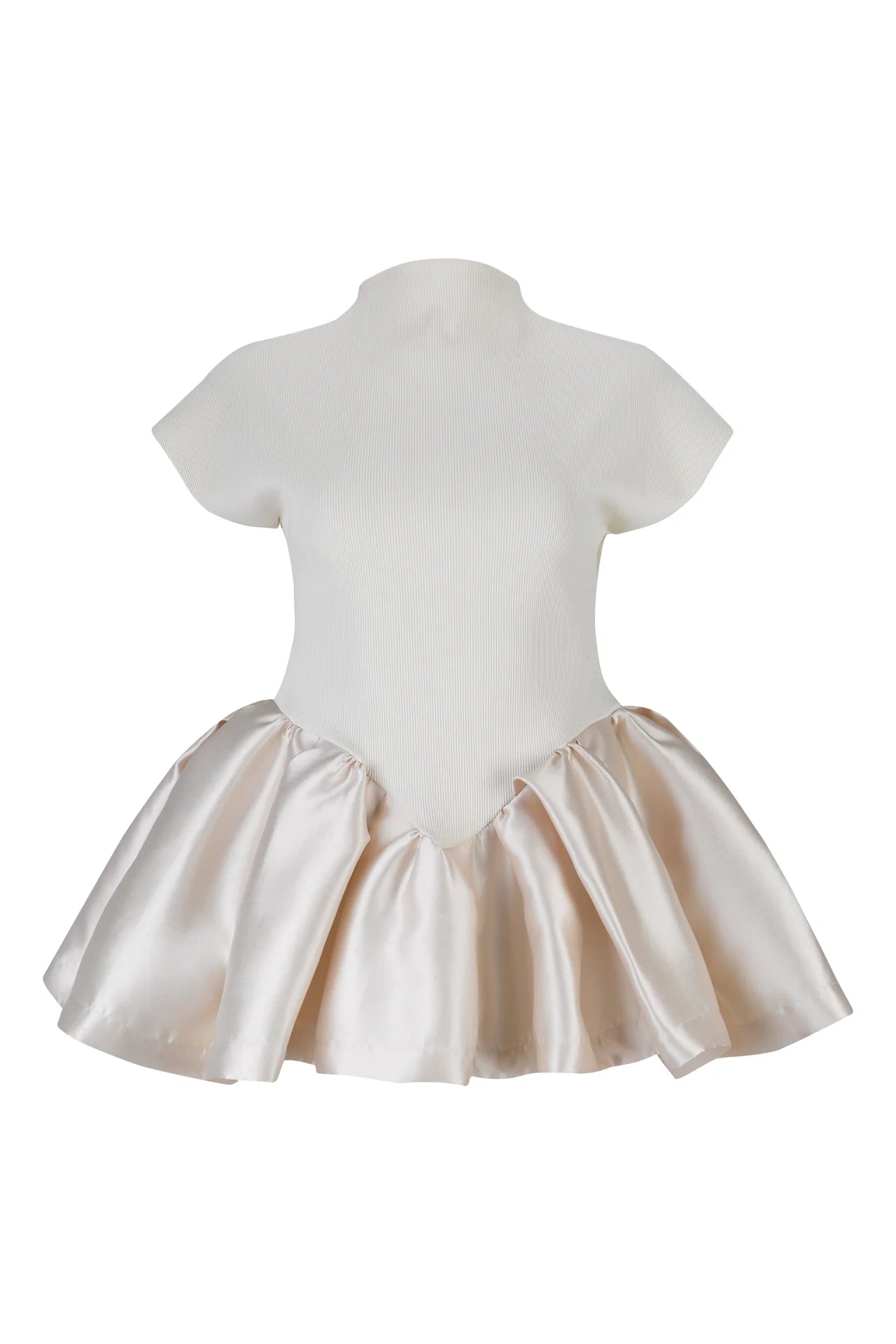 Marques' Almeida Heavy Satin Cap Sleeve Top w/ Peplum