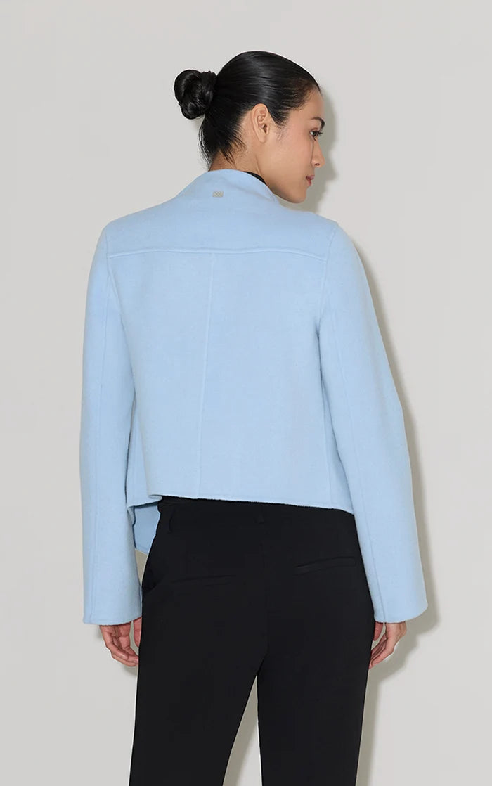 SOIA & KYO Bree Wrap Jacket in Double Face Wool Sale price