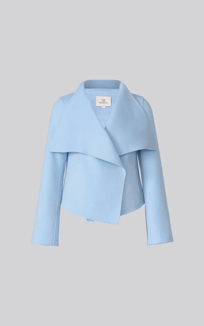 SOIA & KYO Bree Wrap Jacket in Double Face Wool Sale price