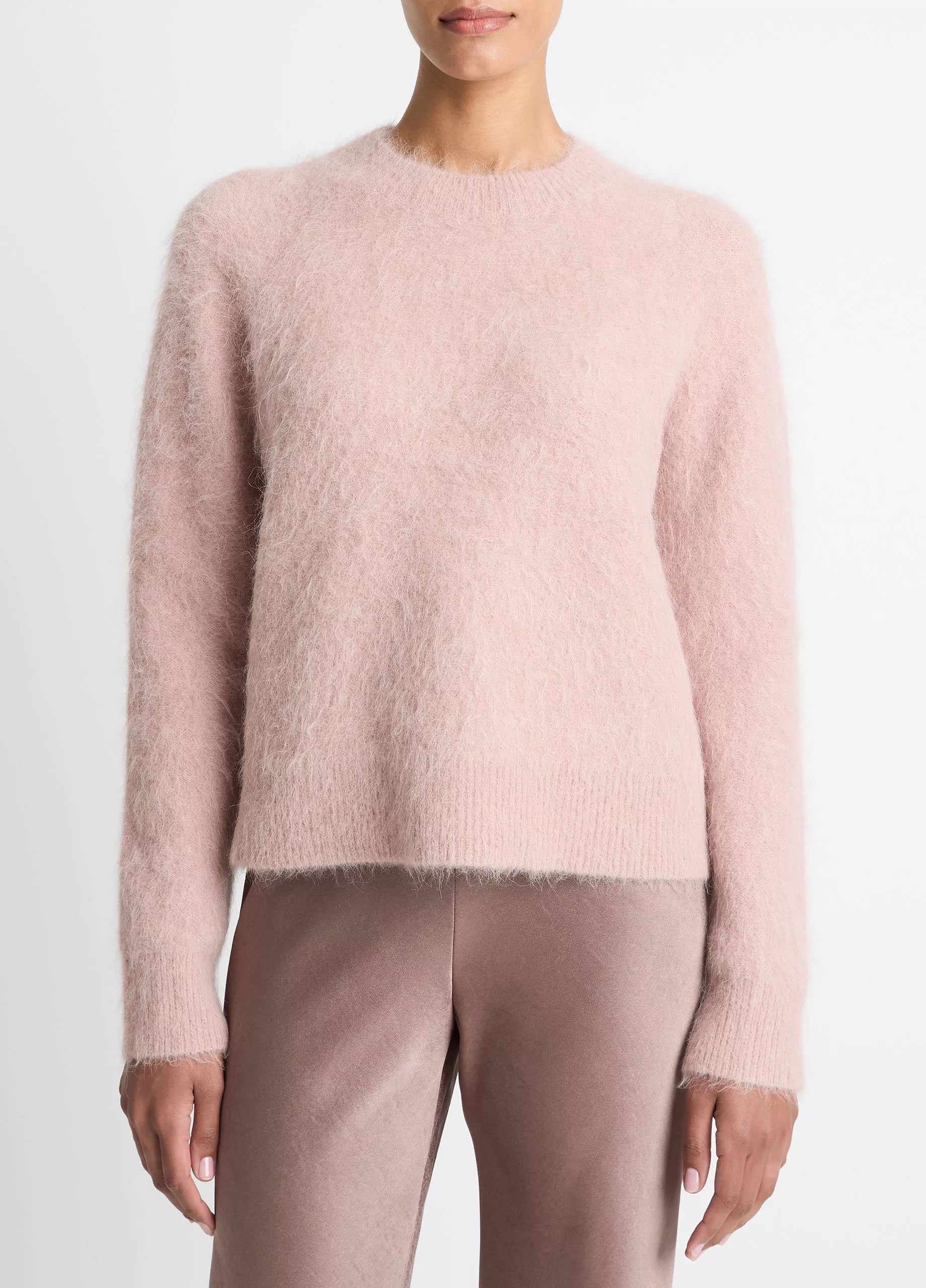 Vince Brushed Alpaca-Blend Crew Neck Sweater