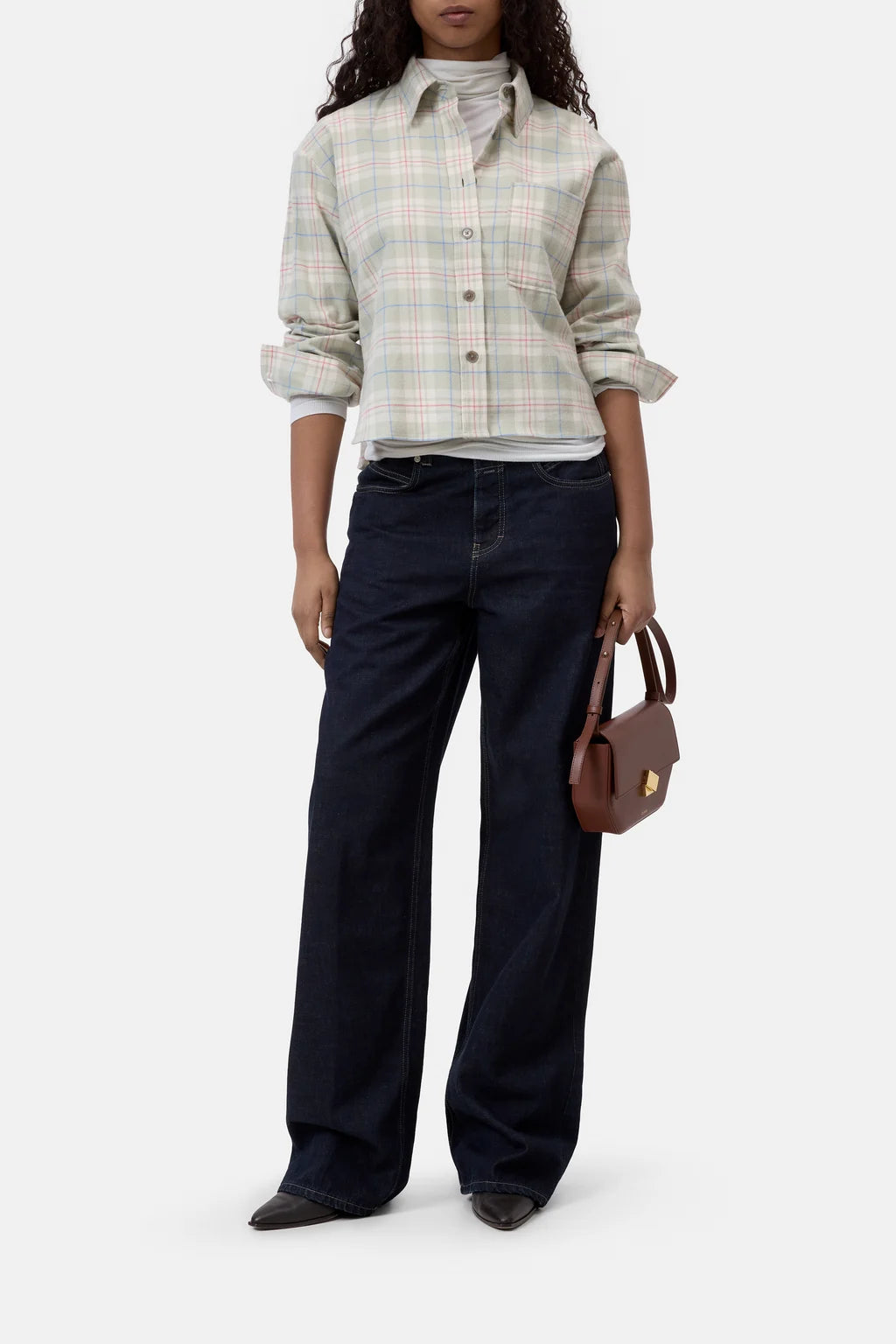CLOSED Cropped Flannel Shirt