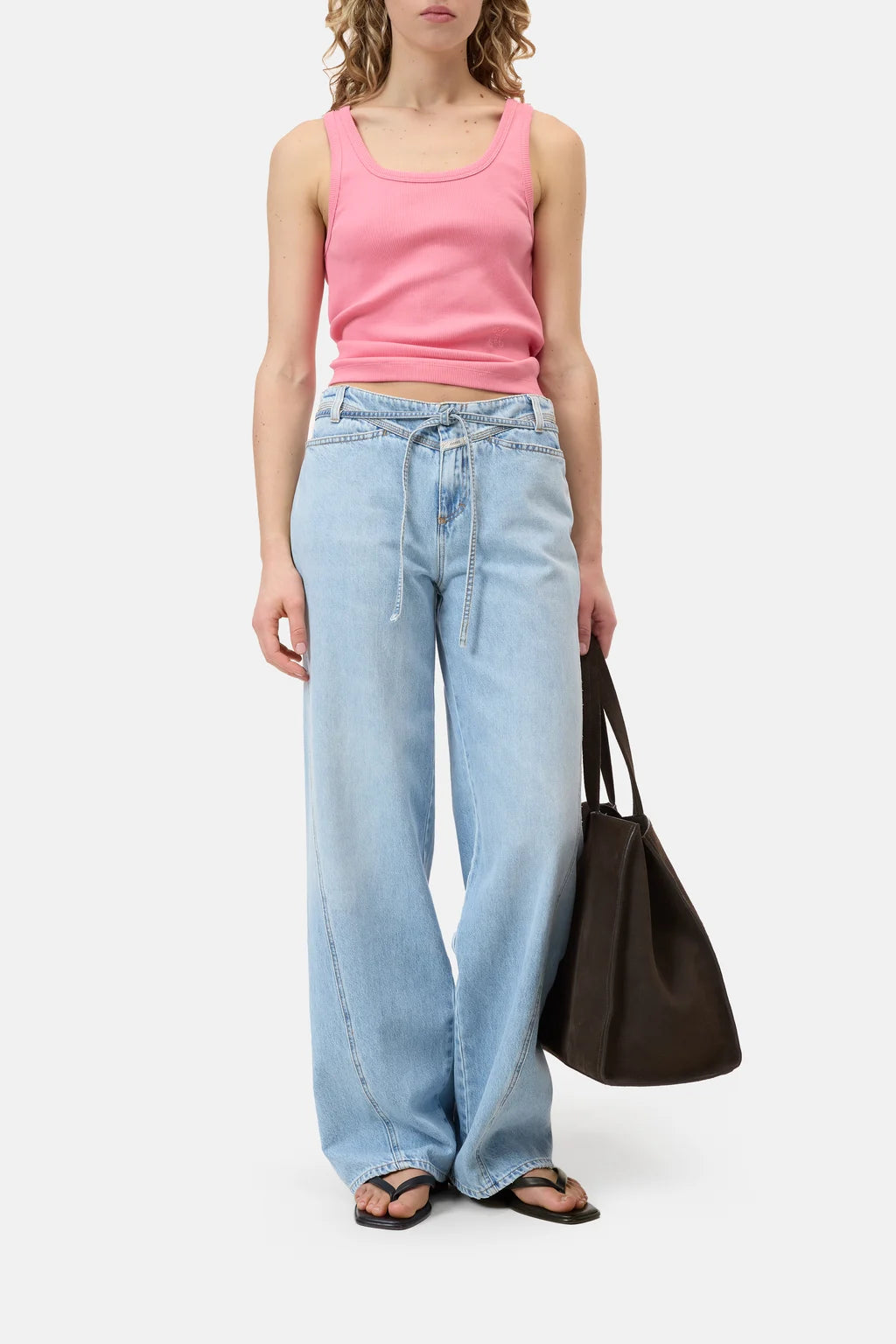 Closed Tank Top - Peony Pink