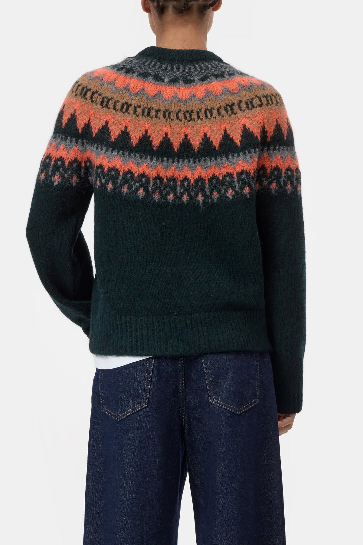Closed Crew Neck Sweater - Evergreen