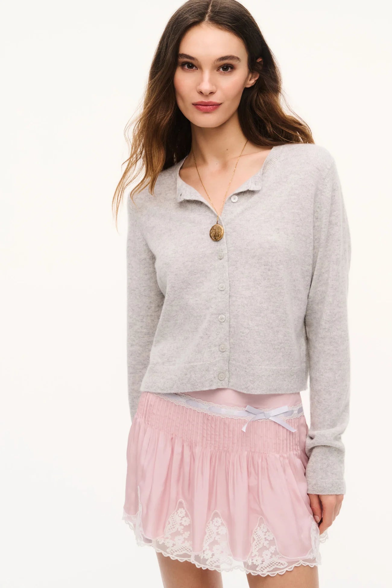 LoveShackFancy Cameryn Classic Cashmere Cardigan