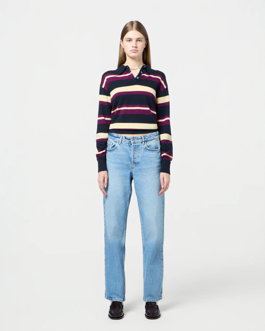 Guest In Residence Collegiate Stripe Polo