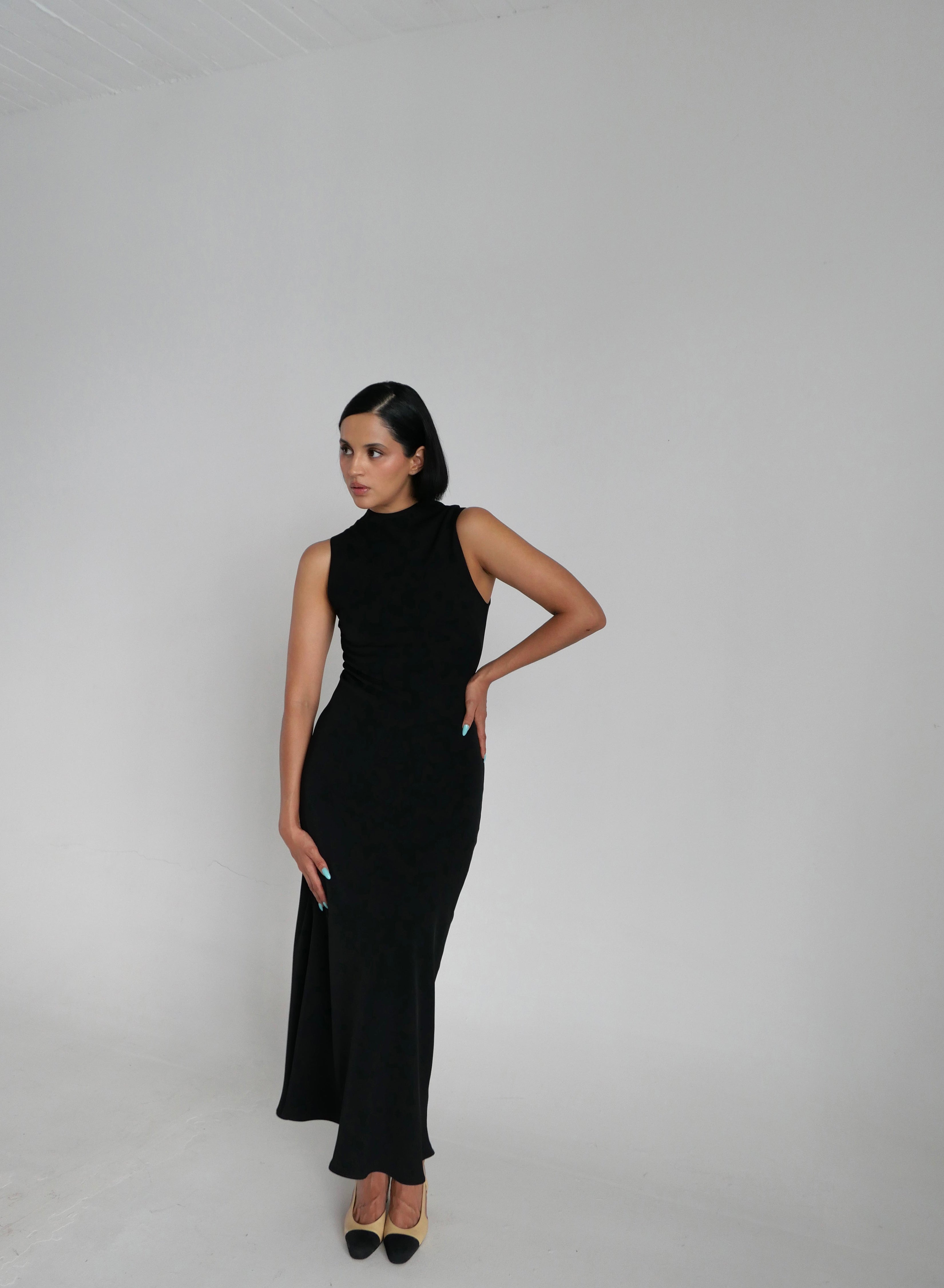 By Sloan Bias Crepe Dress