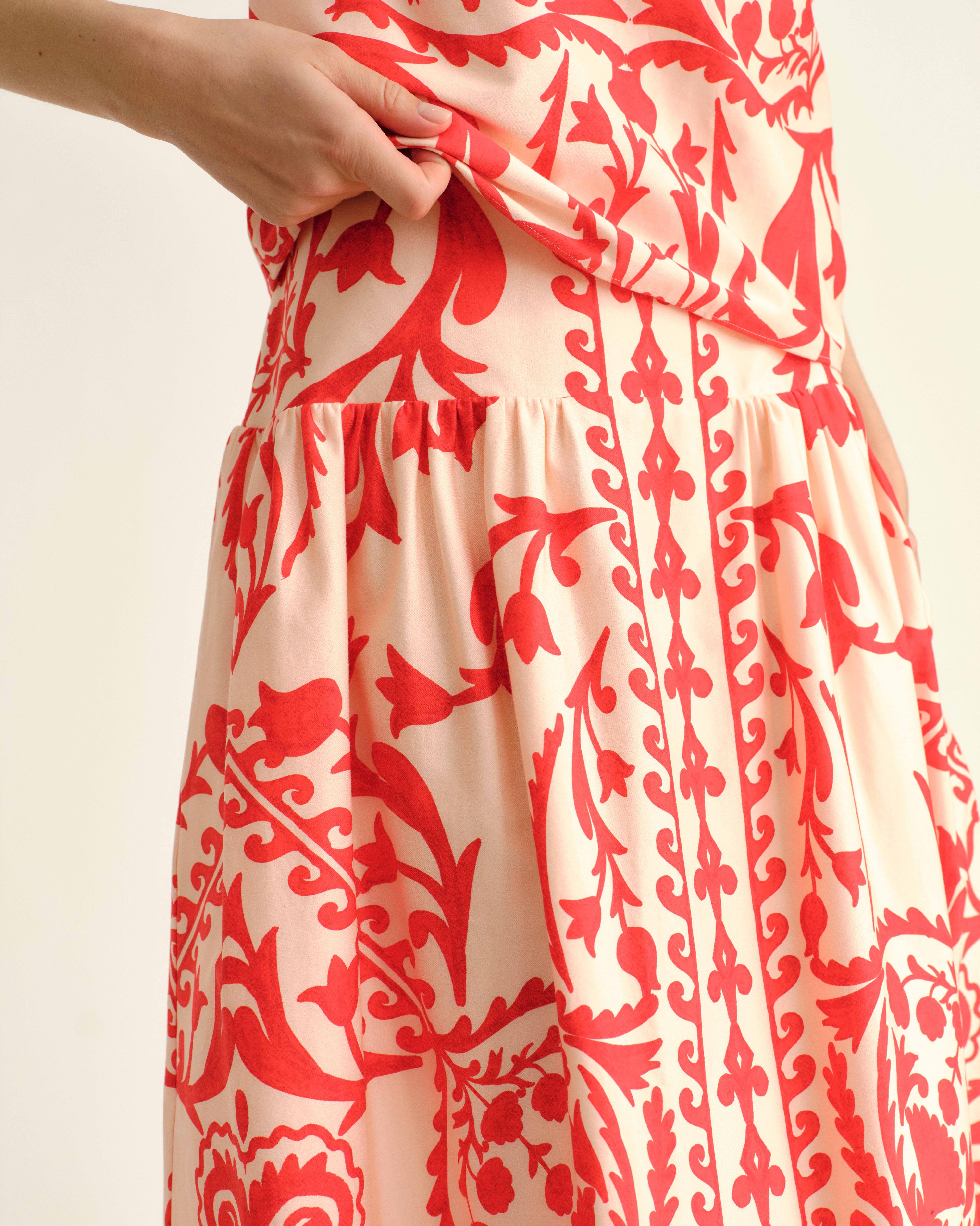 SU26 Georgia Skirt-Faraway Print-Poppy
