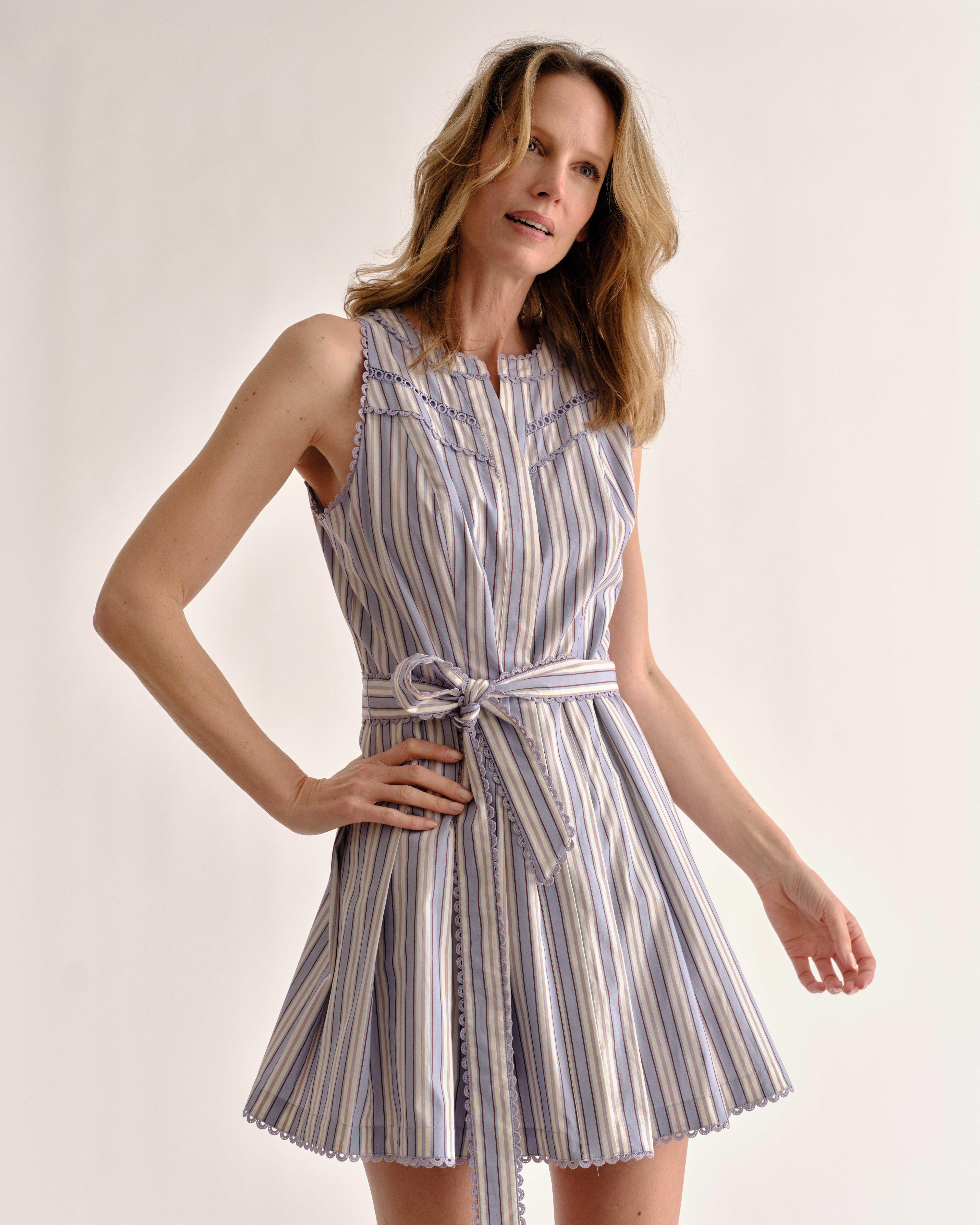 PF26 Hadley Romper-Cartolina Stripe-Pale Blue