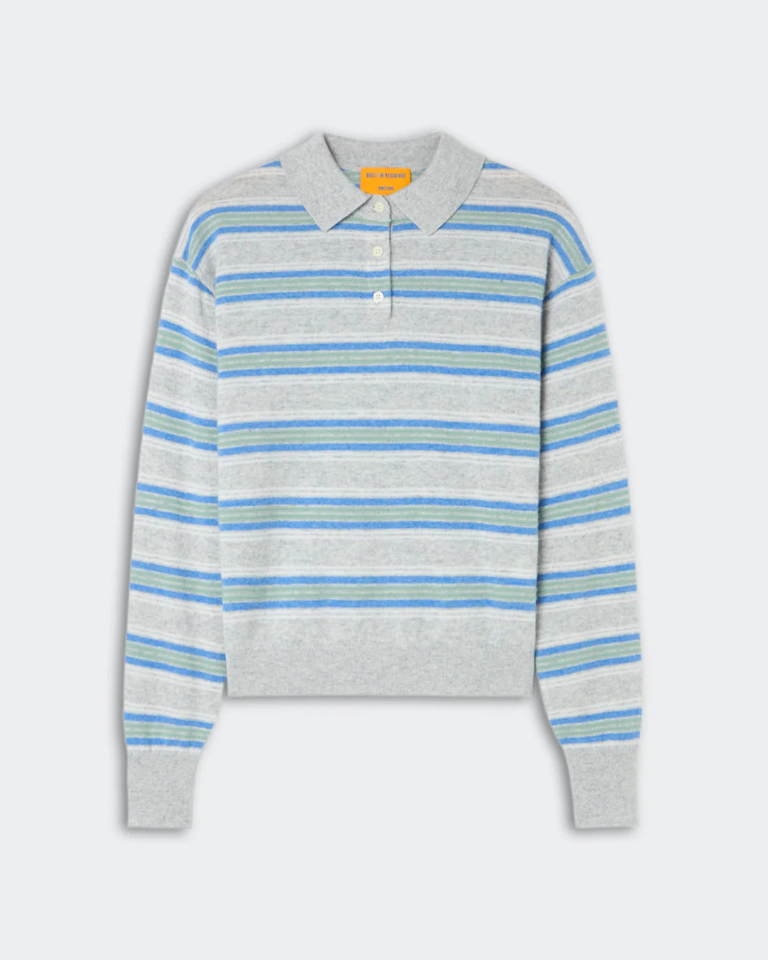 Guest In Residence Collegiate Stripe Polo - Stone Combo