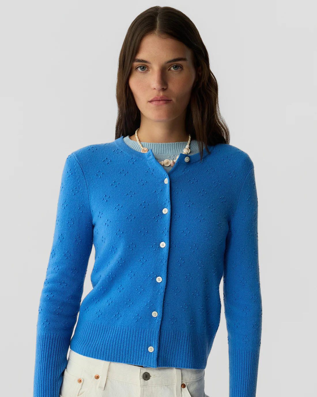 Guest In Residence Compass Jane Cardigan - Sail