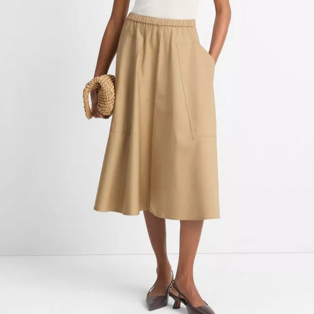 Vince Cotton Full Skirt