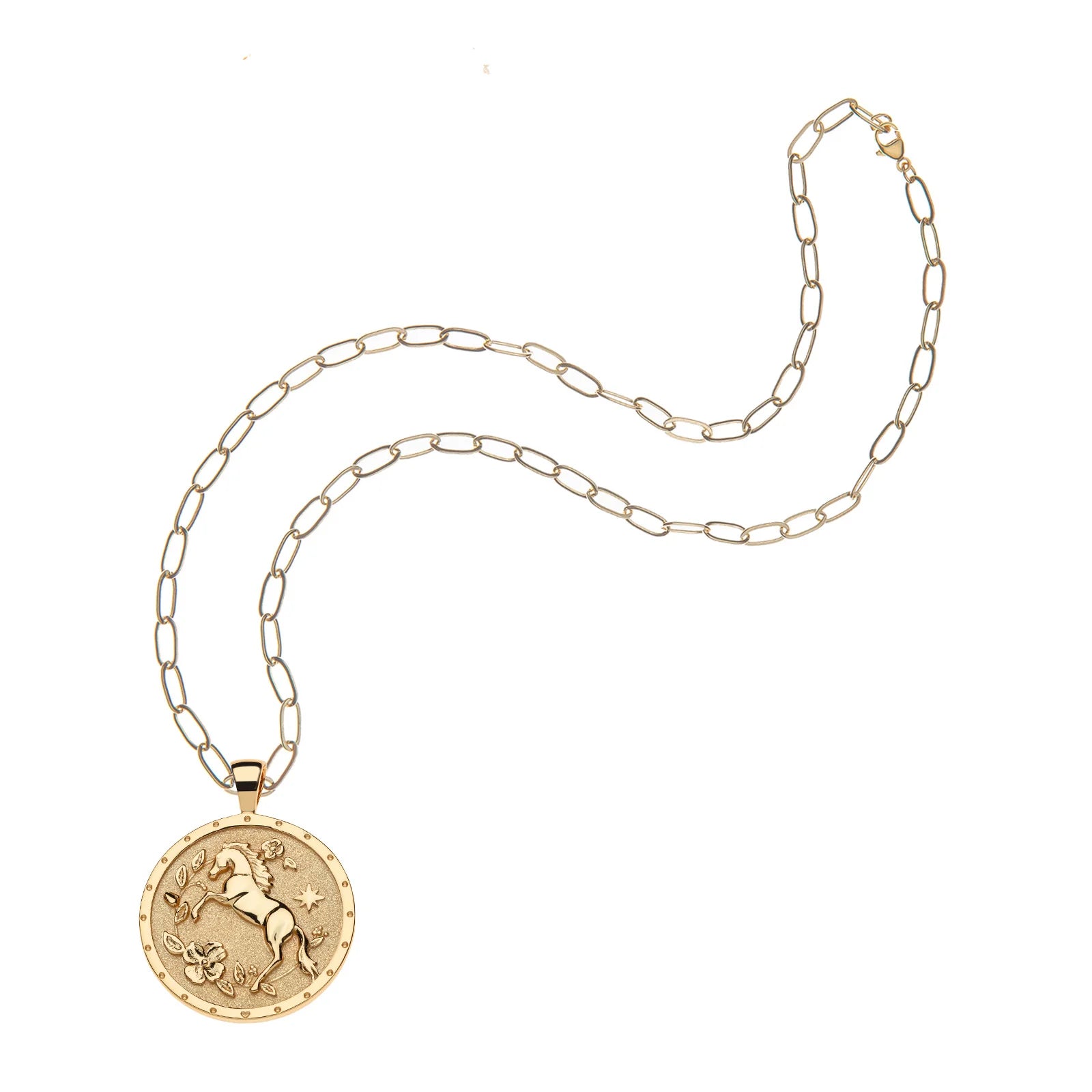 Jane Win COURAGE Horse JW Original Pendant Coin