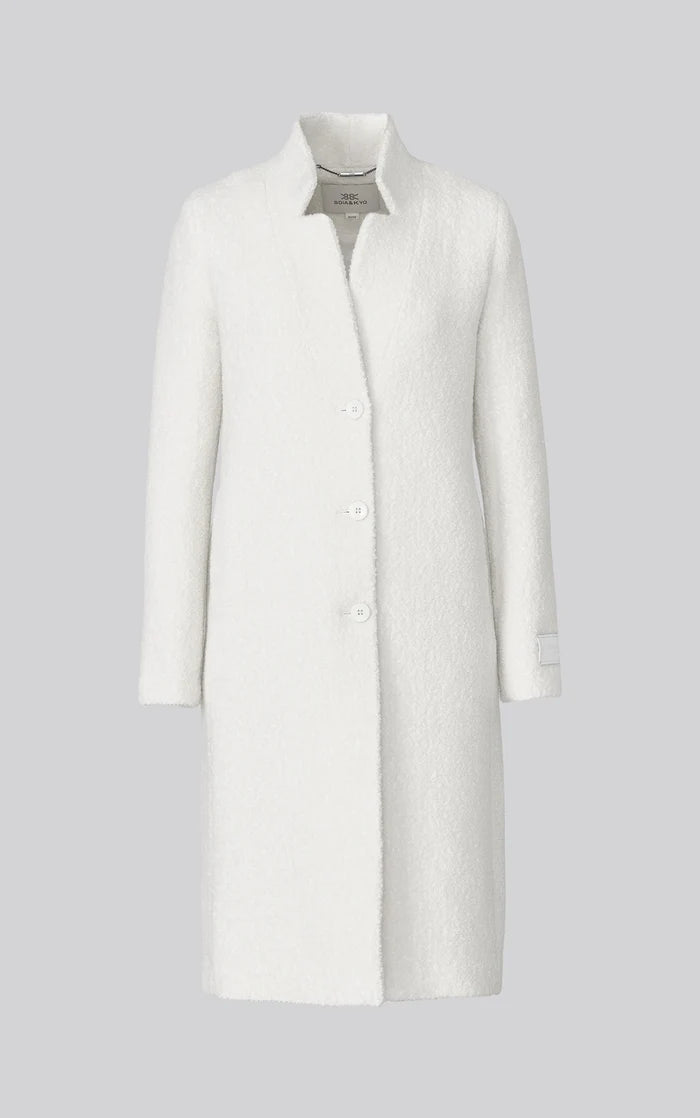 SOIA & KYO Diane-U Midi Bouclé Wool Coat