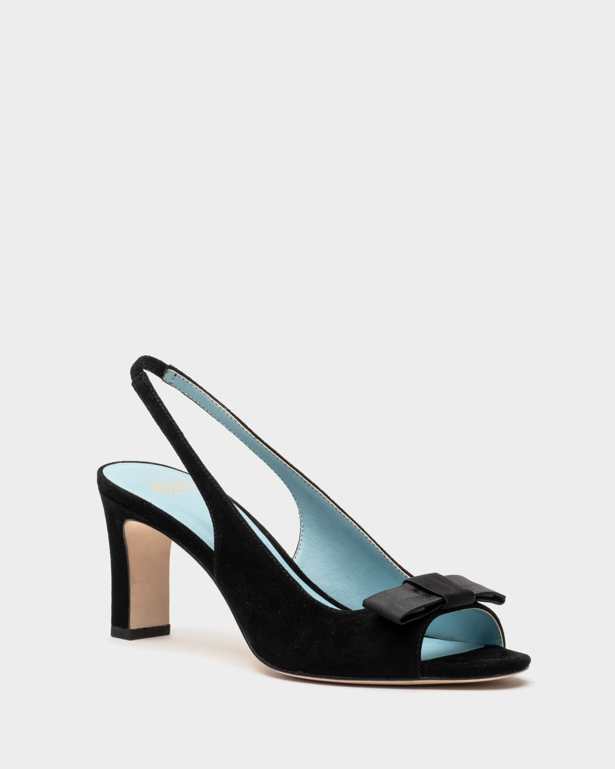 Reese Slingback w/Bow Satin Leather Black