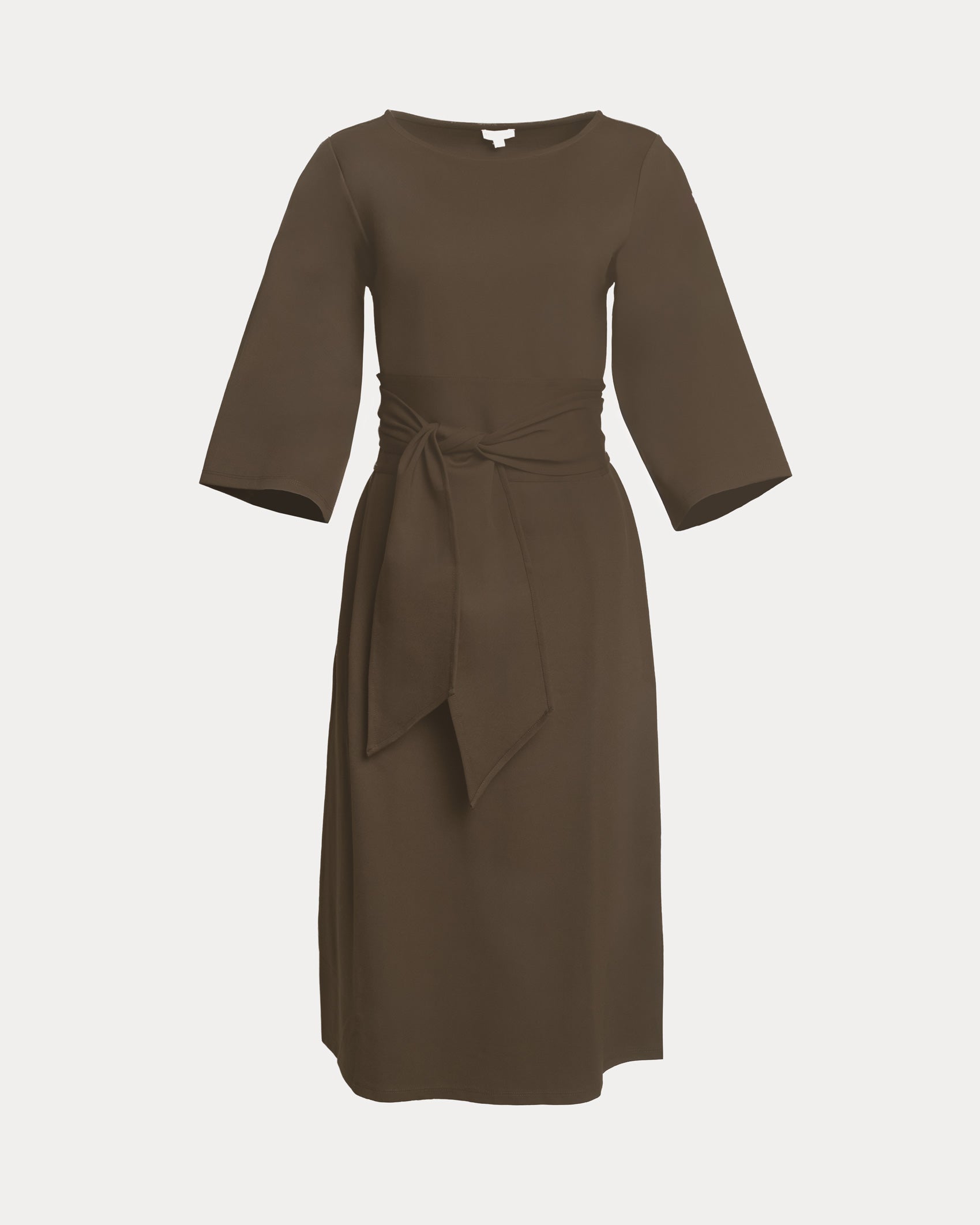 Whitney Wrap Dress Solid Viscose Blend Viscose Blend Olive