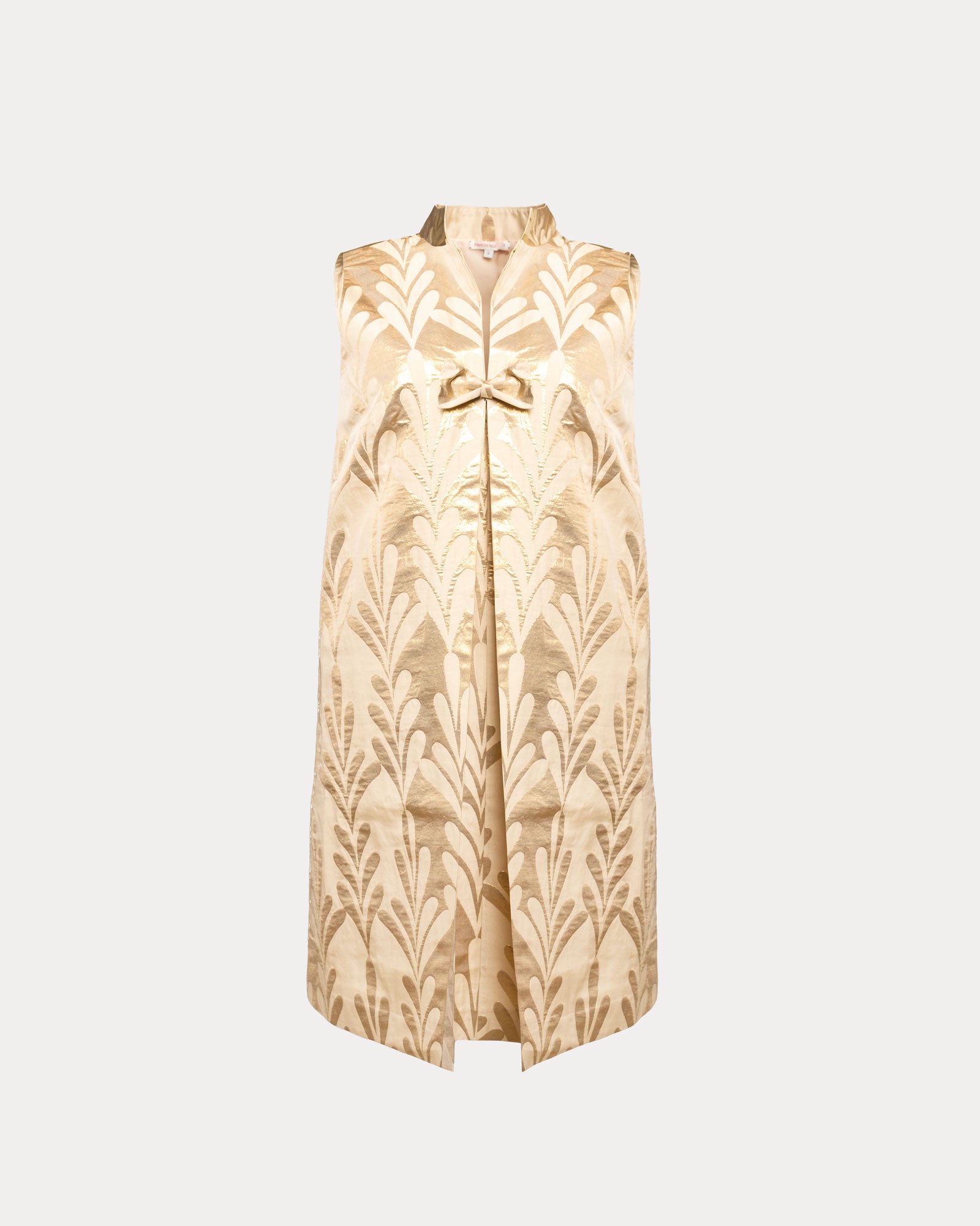 Tabitha Mini Dress Royal Palm Jacquard Gold