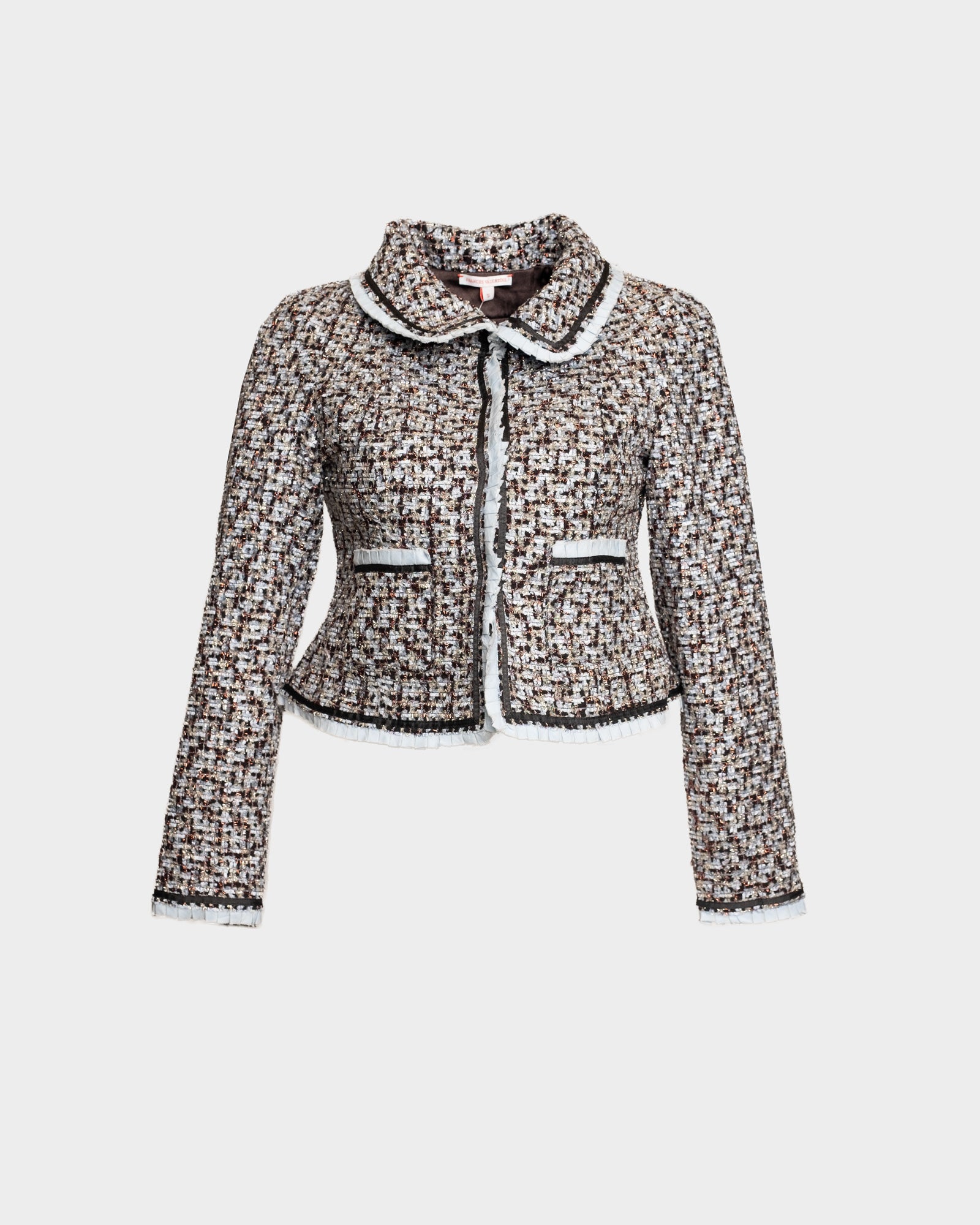 Jessie Jacket Deco Tweed Poly Lurex Light Blue/Gold/Multi