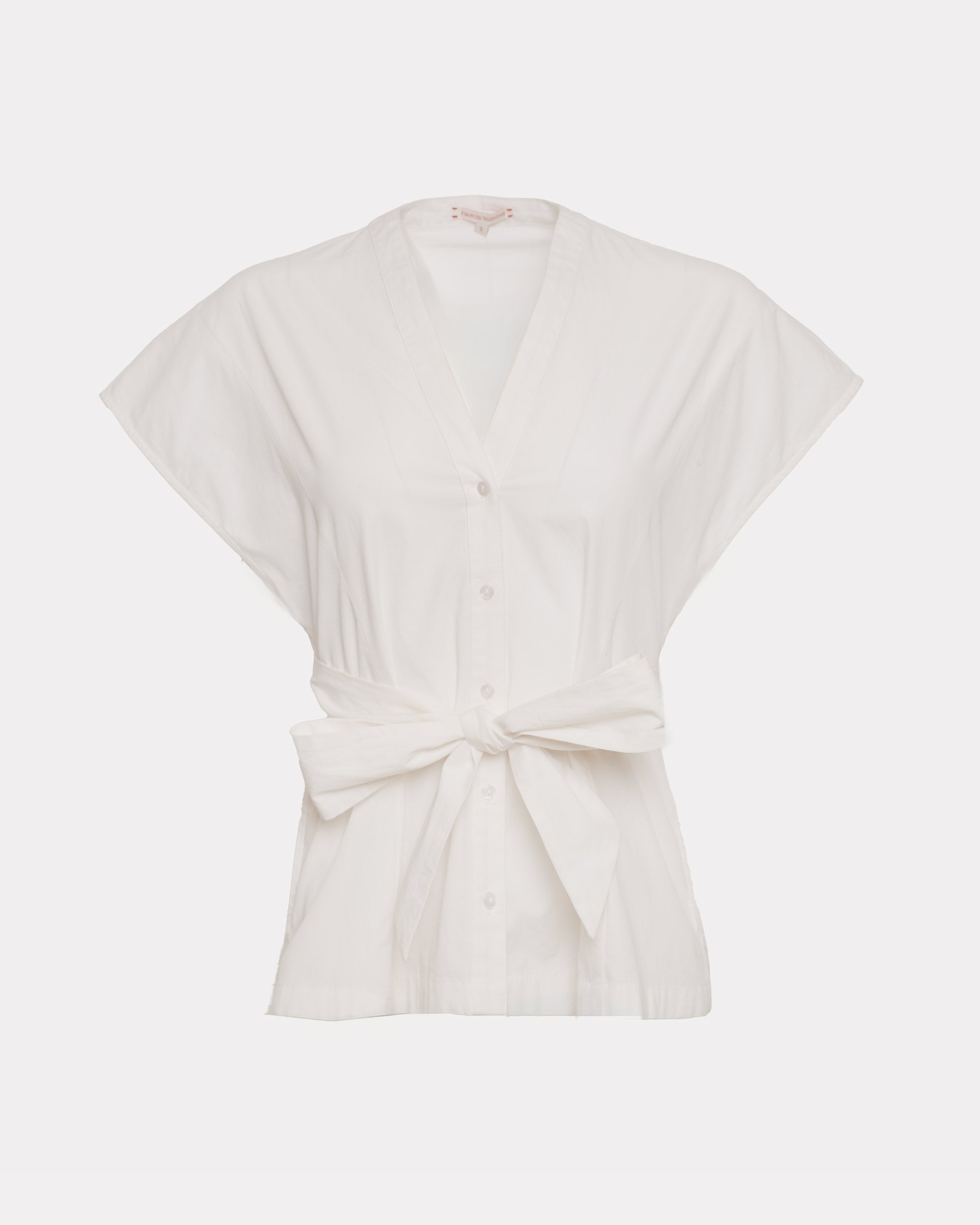 Eve Top Solid Poplin Cotton Poplin White