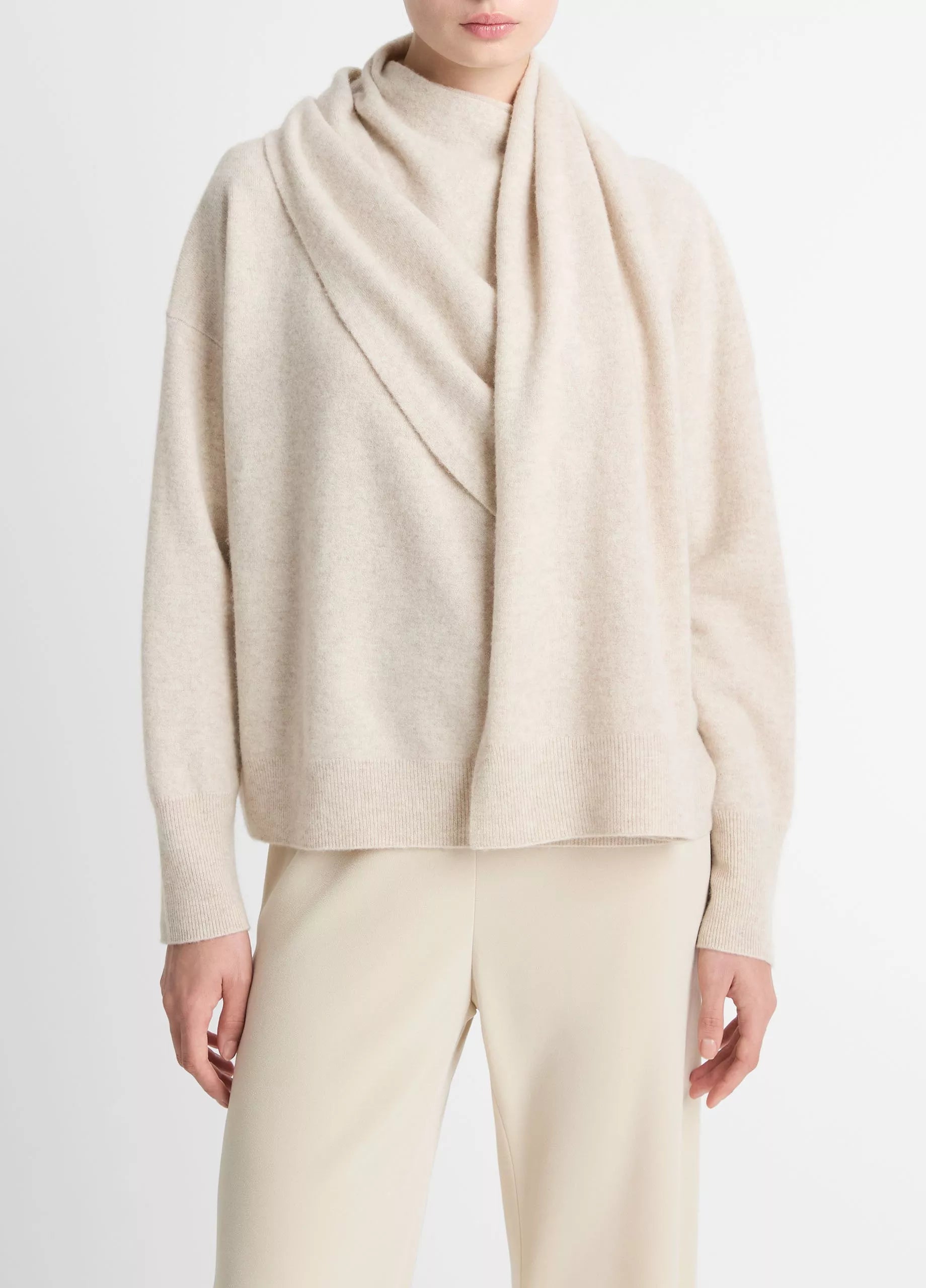 Vince Draped Crew Neck - Heather Dove