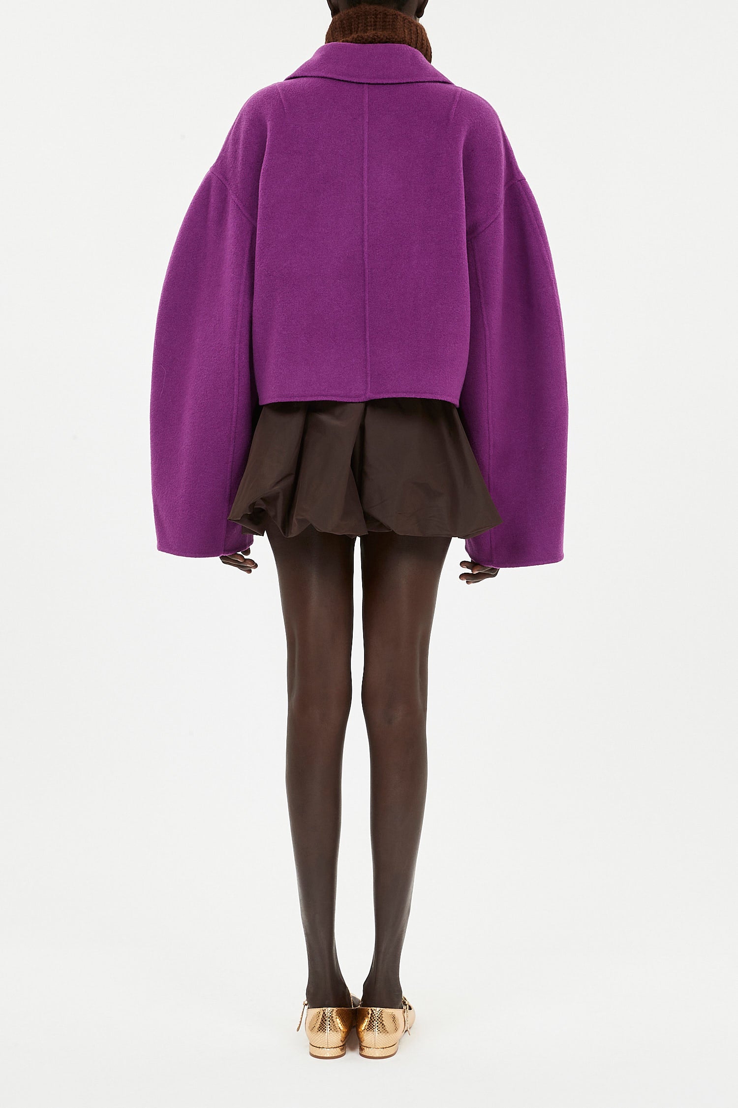 Marta Double Faced Wool Cropped Coat