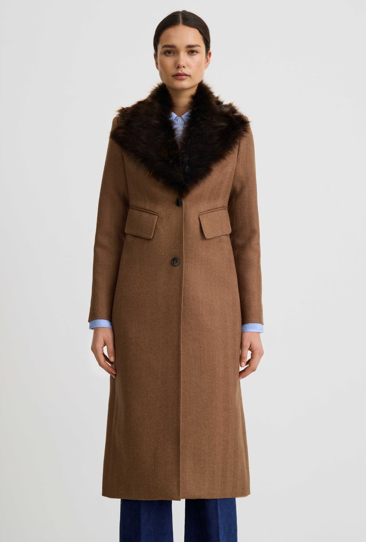 Brando Coat Detachable Collar