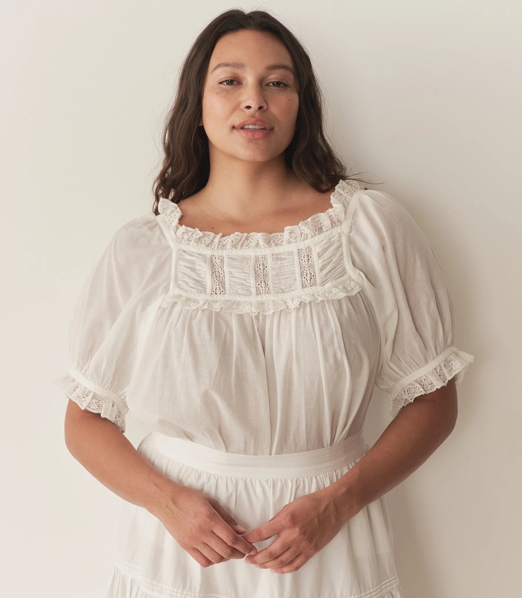 Doen Frances Top - Salt Lace