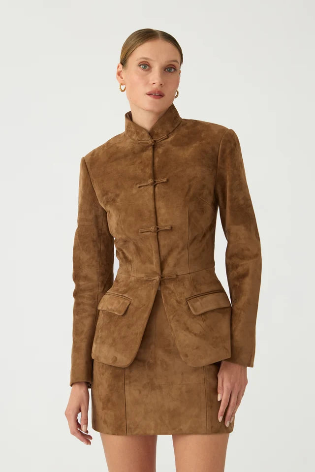 Sau Lee Alba Suede Tang Jacket