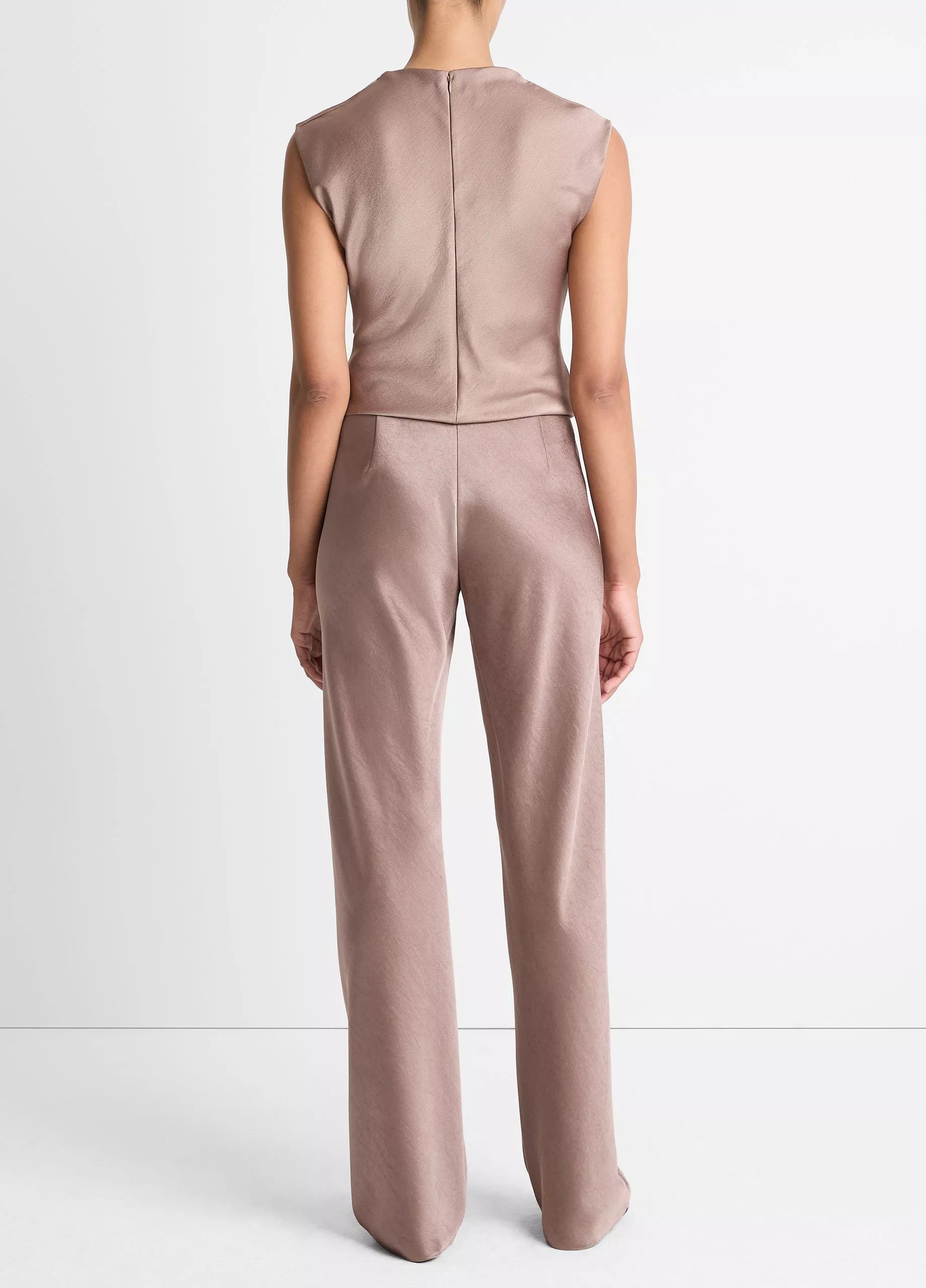 Vince Fluid Satin Bias Pant - Mauve Lilac
