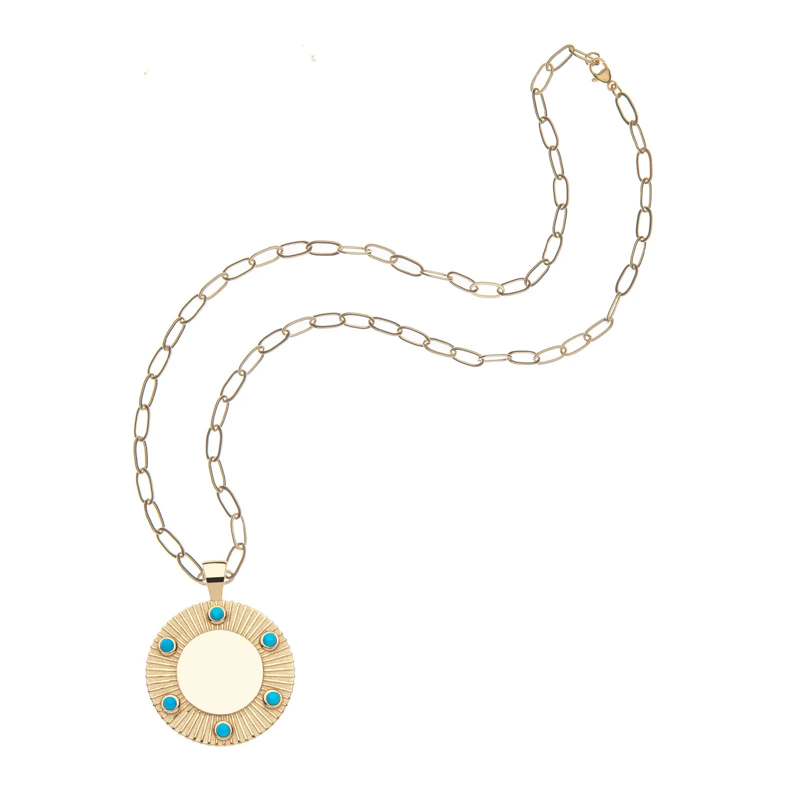 Jane Win FOREVER Around The Sun Engravable Pendant - Turquoise