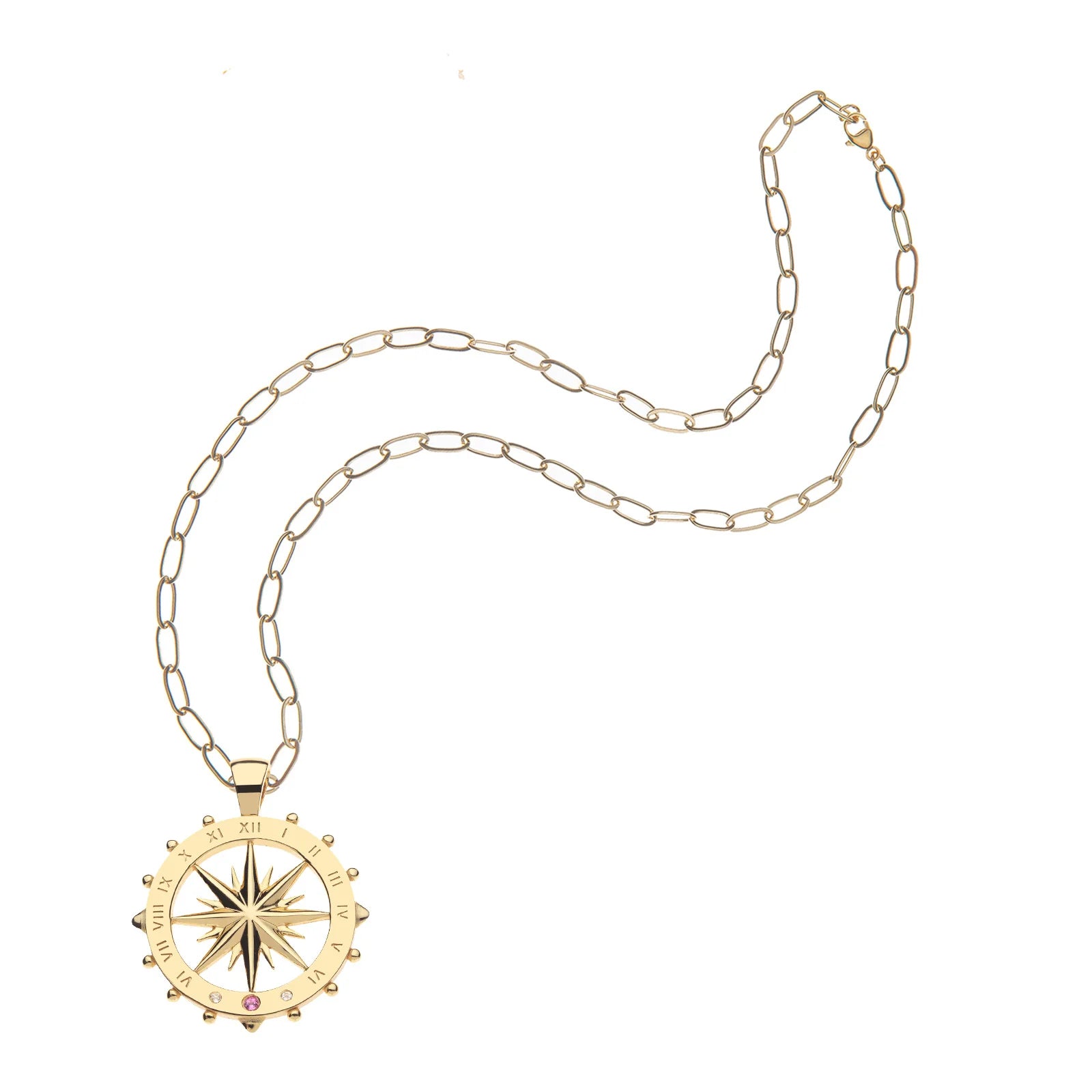 Jane Win FOREVER Sundial Cutout Coin Pendant