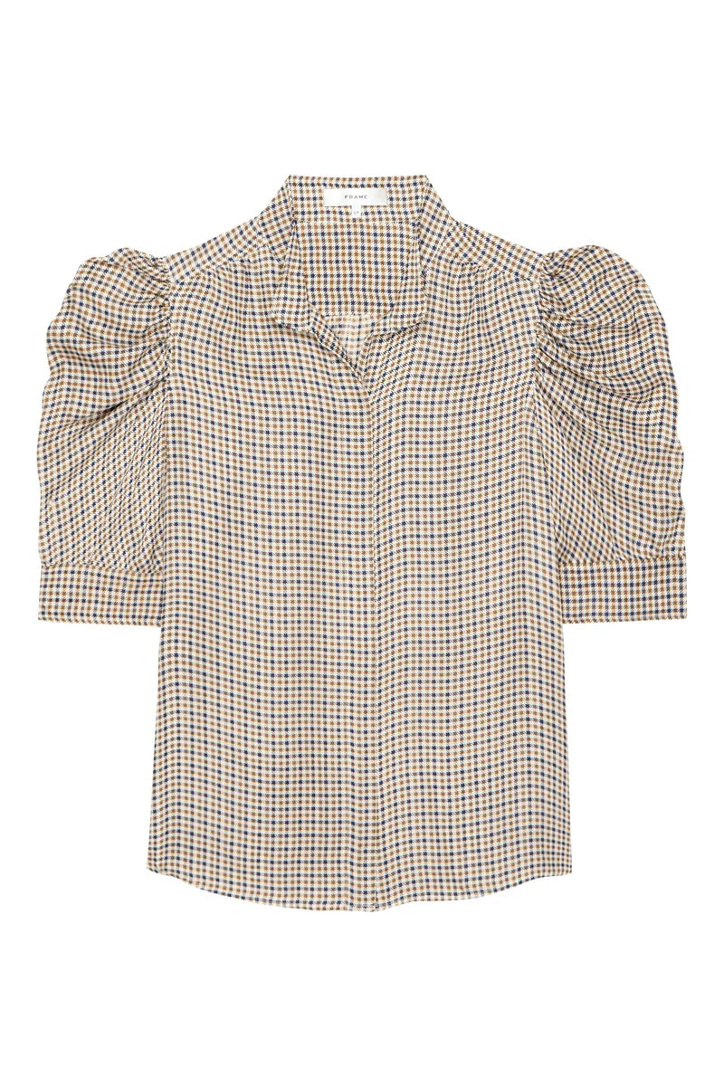 Frame Houndstooth Gillian Top