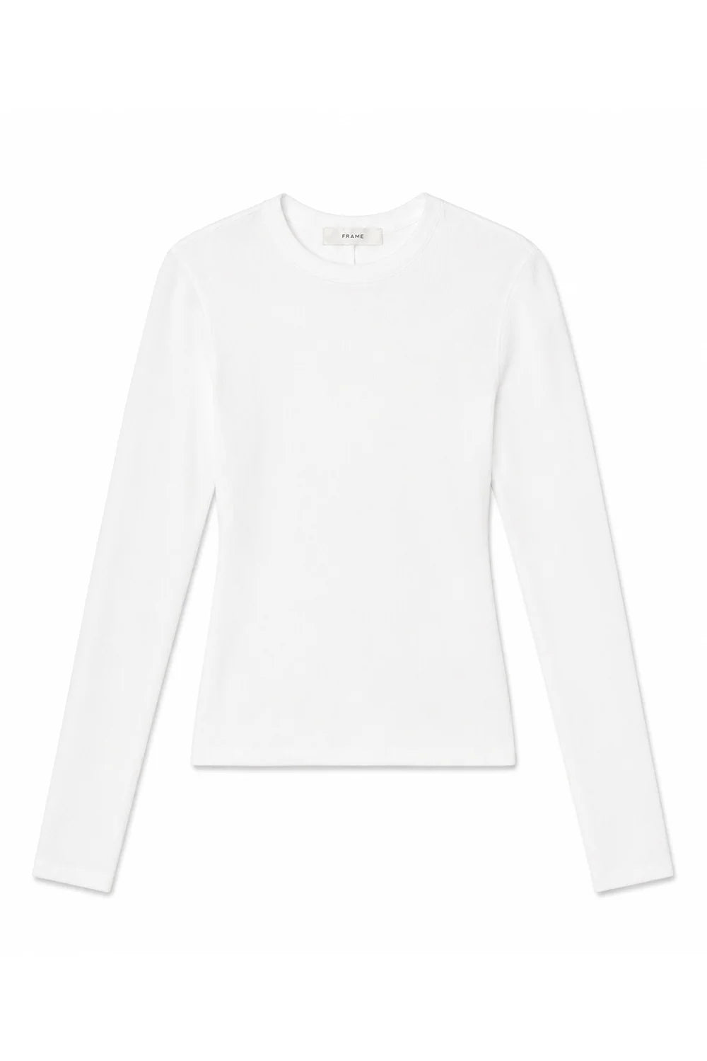 FRAME The L/S Rib Crew - White