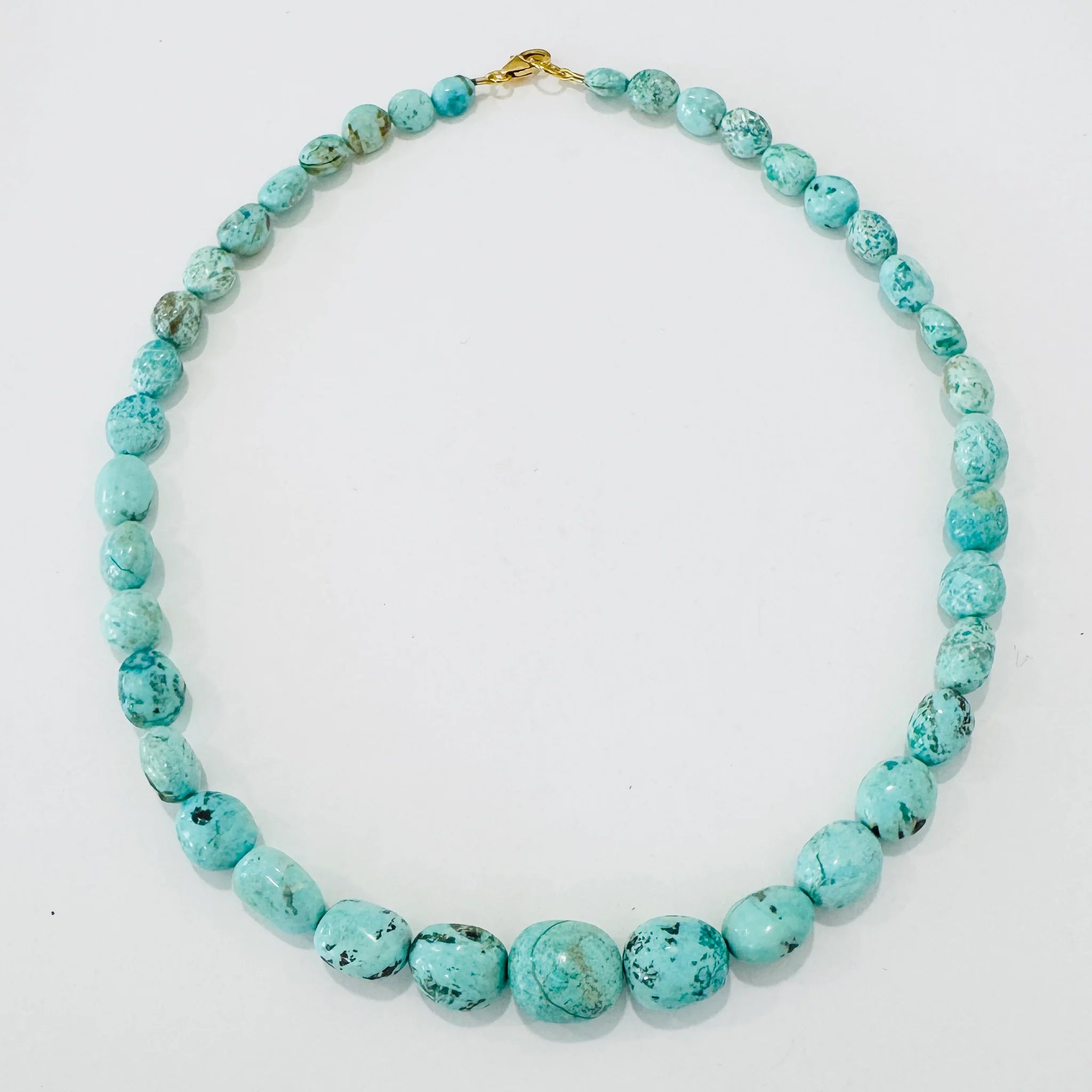 Theodosia Graduated Turquoise Nugget Necklace