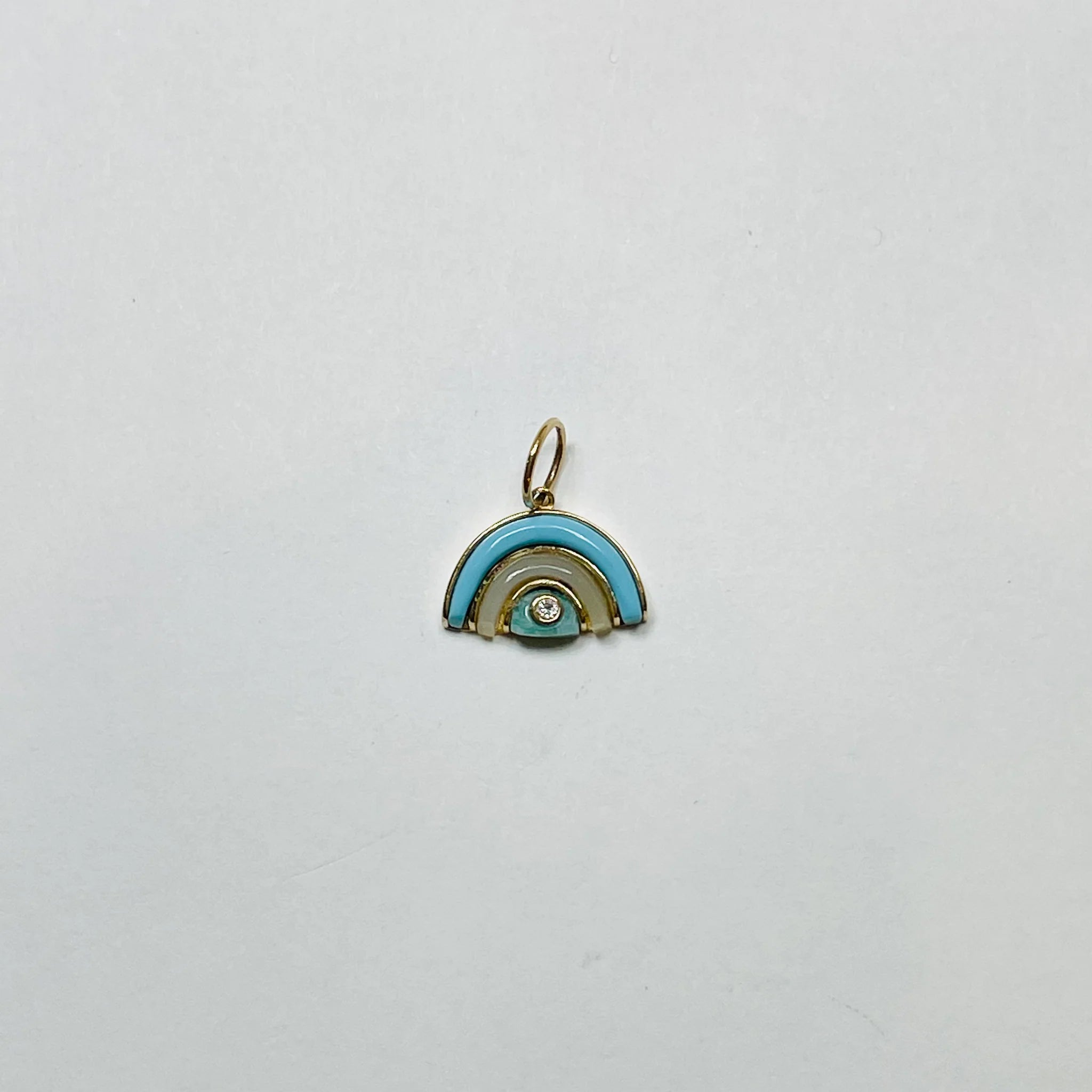 Theodosia Tiny Rainbow Pendant - Turquoise
