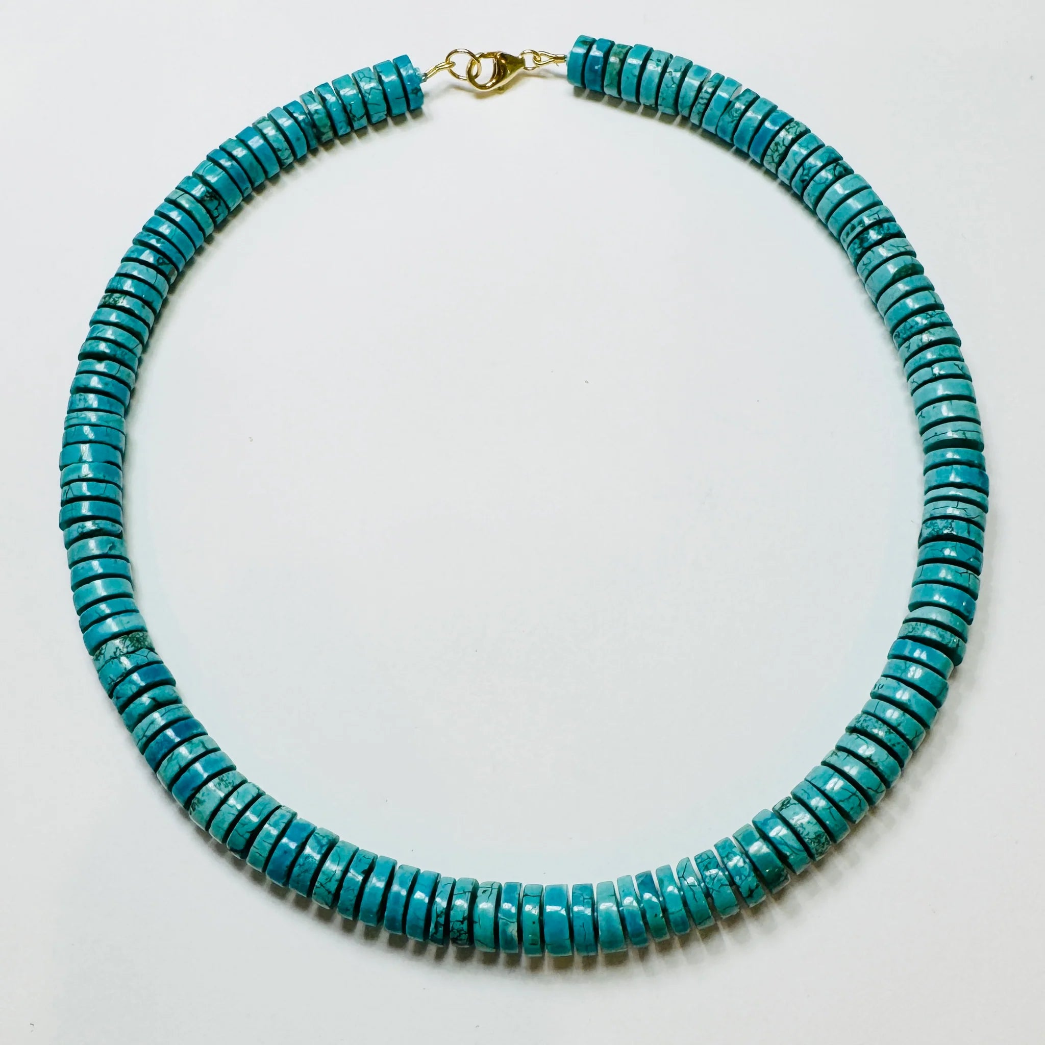 Theodosia Turquoise Barrel Candy Necklace
