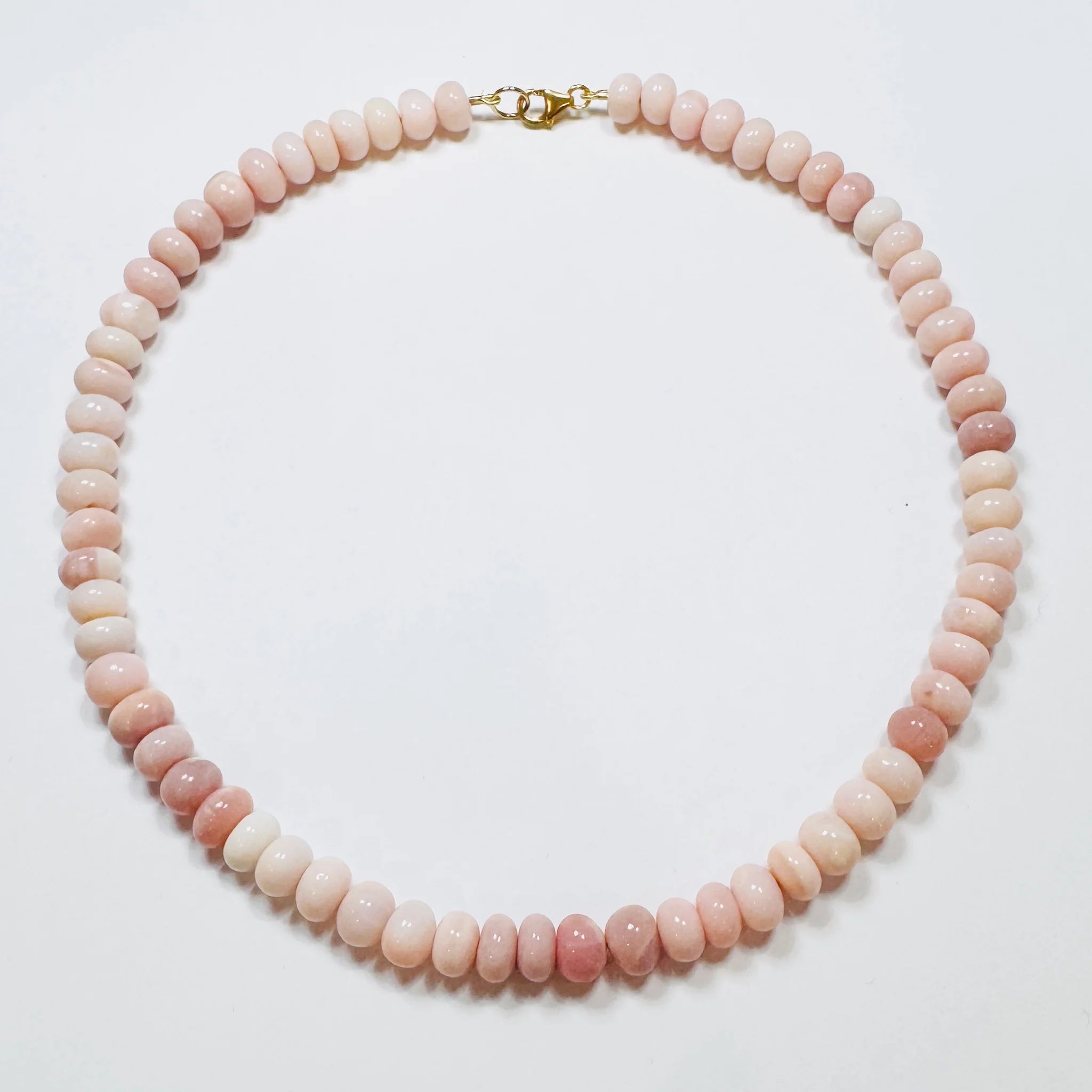 Theodosia Smooth Pink Opal Candy Necklace